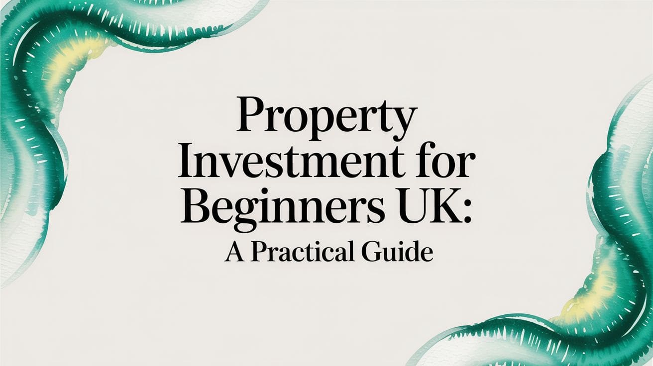 Young man reviewing property investment checklist with wooden house model and laptop showing real estate listings