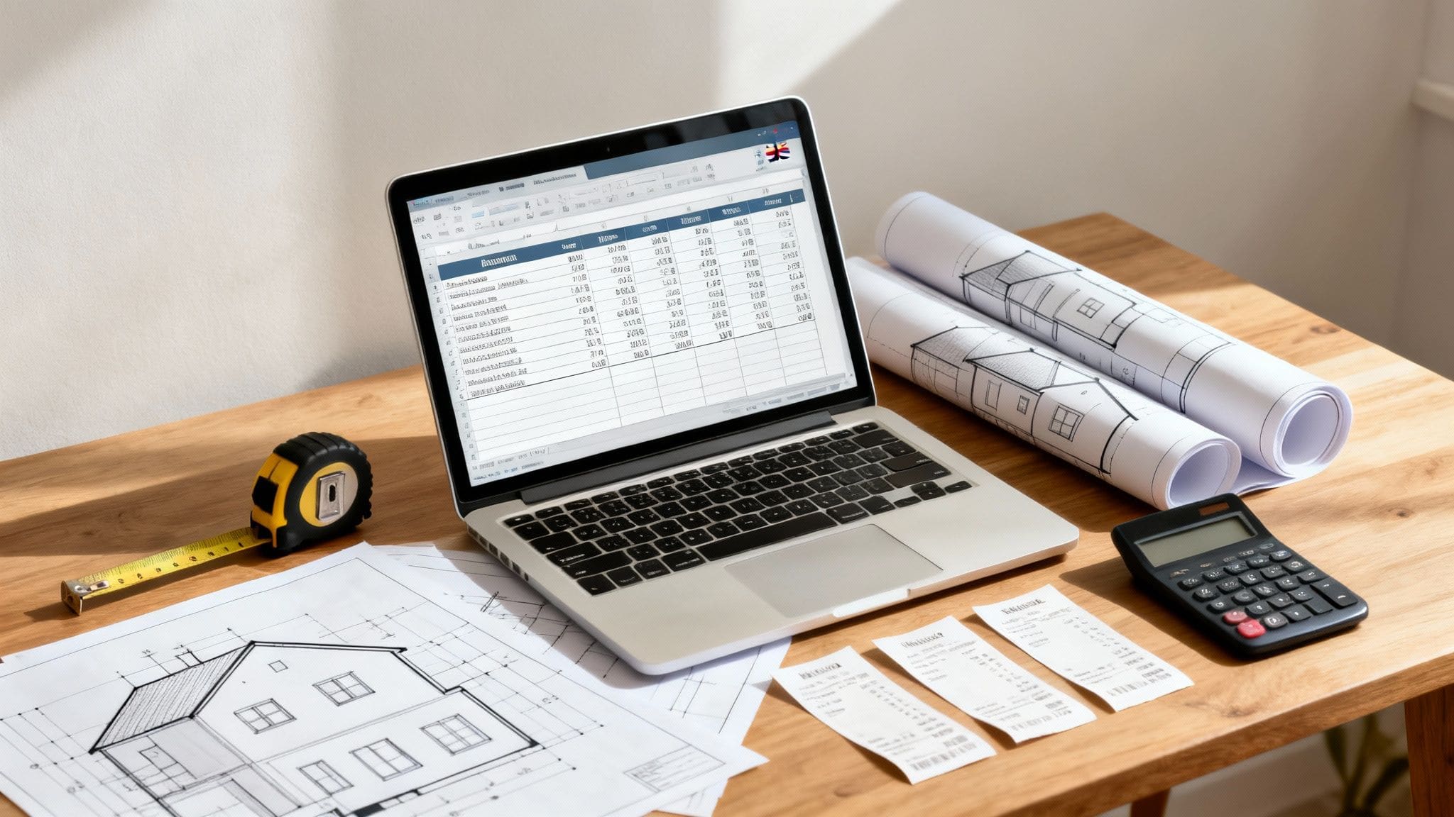 Bright modern staged room with armchair, sofa, coffee table with flowers and professional camera setup